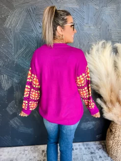 A Gentle Touch Crochet Sleeve Top- Magenta -Fashion Clothing Store 01a9b2f0375ca9925f010d88613dddff scaled
