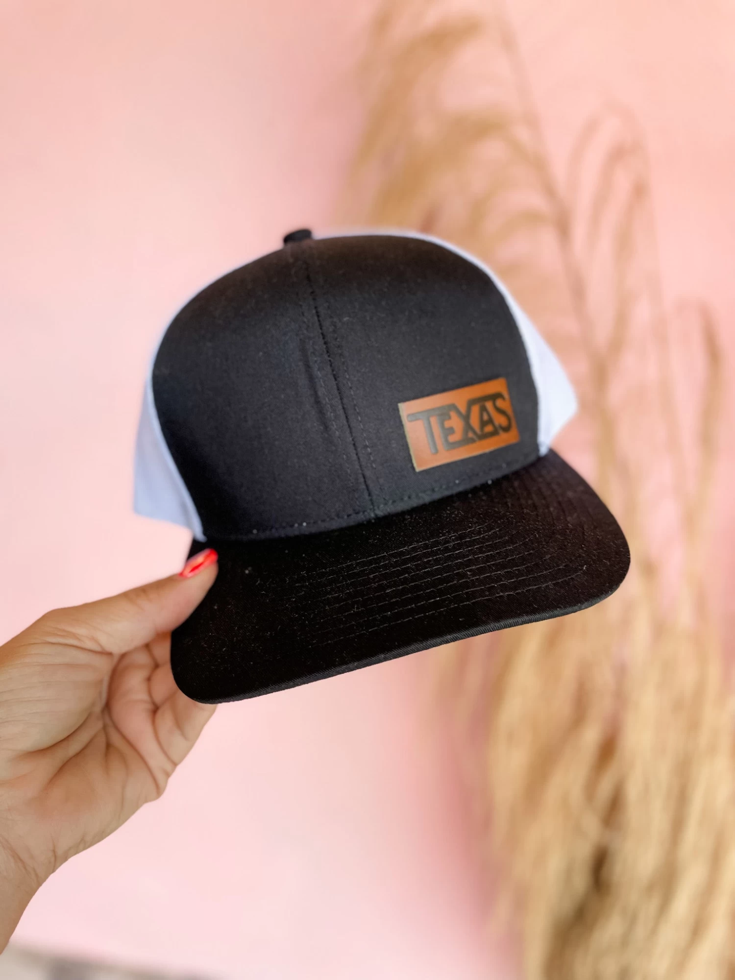 Texas Leather Patch Hat 1 Texas Leather Patch Hat