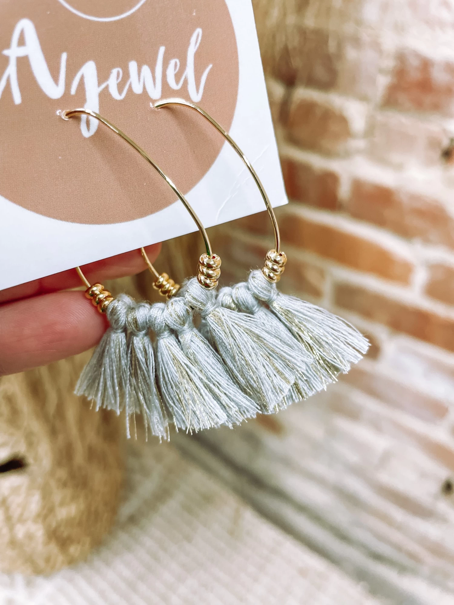 Dream Dorothy Earrings- Gold/Grey 1 Dream Dorothy Earrings- Gold/Grey