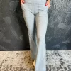 Errands To Run High-Rise Bell Bottom Pants- Chambray