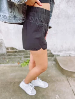 Ellie High Band Elastic Shorts- Black -Fashion Clothing Store 0e07b9367e4afa1b1b99c331d9ae7bca scaled