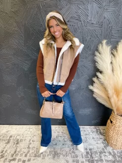 It's A Sign Suede Cropped Vest