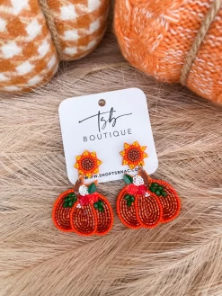 Flower Pumpkin Beaded Earrings -Fashion Clothing Store 1055e2aaa59c40f7c2df5f517eb6295d scaled