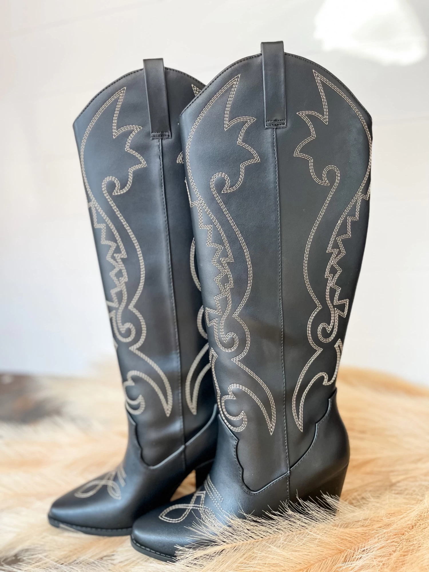 Arcade Tall Western Boot- Black 2 Arcade Tall Western Boot- Black - Image 2