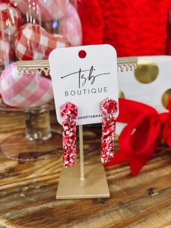 Bar Dangle Earrings- Cupid Confetti