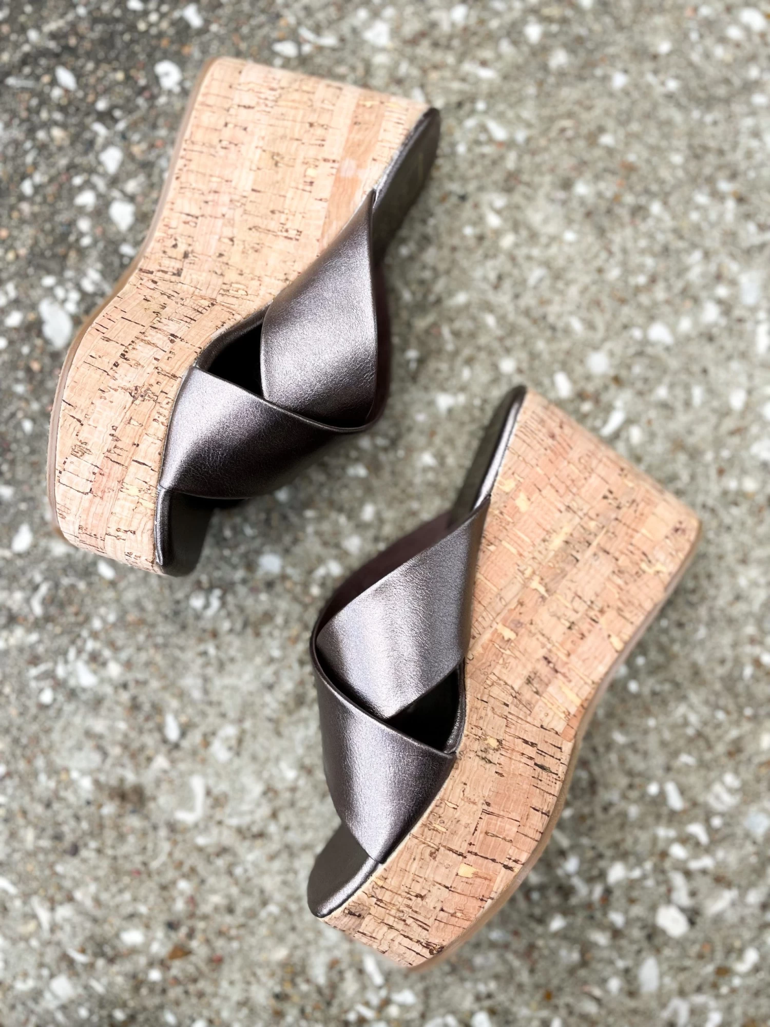 Ludovica Criss Cross Sandal- Gunmetal 1 Ludovica Criss Cross Sandal- Gunmetal