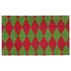 Christmas Argyle Doormat