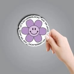 Let's Go Lumberjacks Flower Sticker