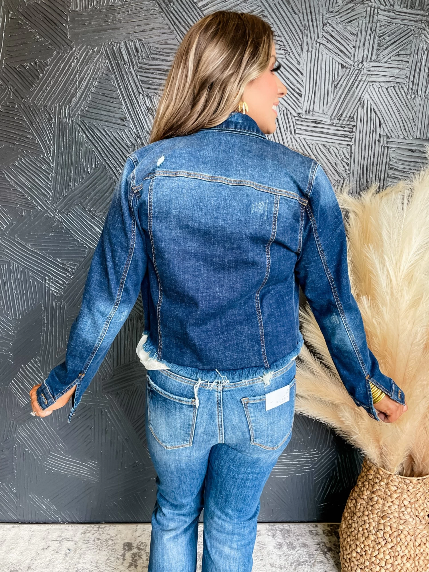 Now Or Never Frayed Hem Washed Jacket 5 Now Or Never Frayed Hem Washed Jacket - Image 5