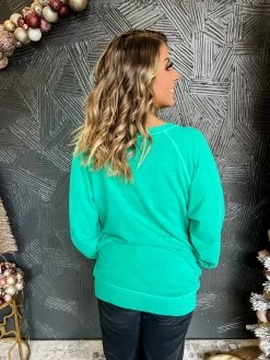 Close Your Eyes French Terry Pullover- Forest -Fashion Clothing Store 1f5fb881e1b29994e386d5094b92d183