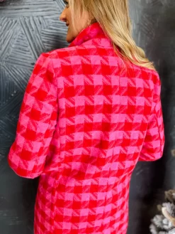 Girl With A Long Jacket Oversized Tweed Button Coat- Pink/Red 7 Girl With A Long Jacket Oversized Tweed Button Coat- Pink/Red -Fashion Clothing Store 20df1469f4d25efc13835ecc16a47b26 scaled