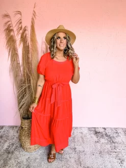 Pretty In Red Balloon Sleeve Dress -Fashion Clothing Store 21512f1c7548ba81231787f55ebf8404 scaled