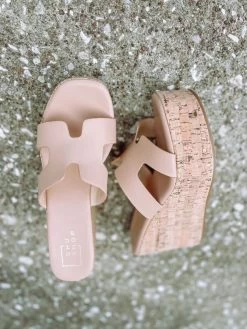 Kalinda Cork Sandal- Taupe