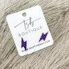 Lightning Bolt Stud Earrings- Purple