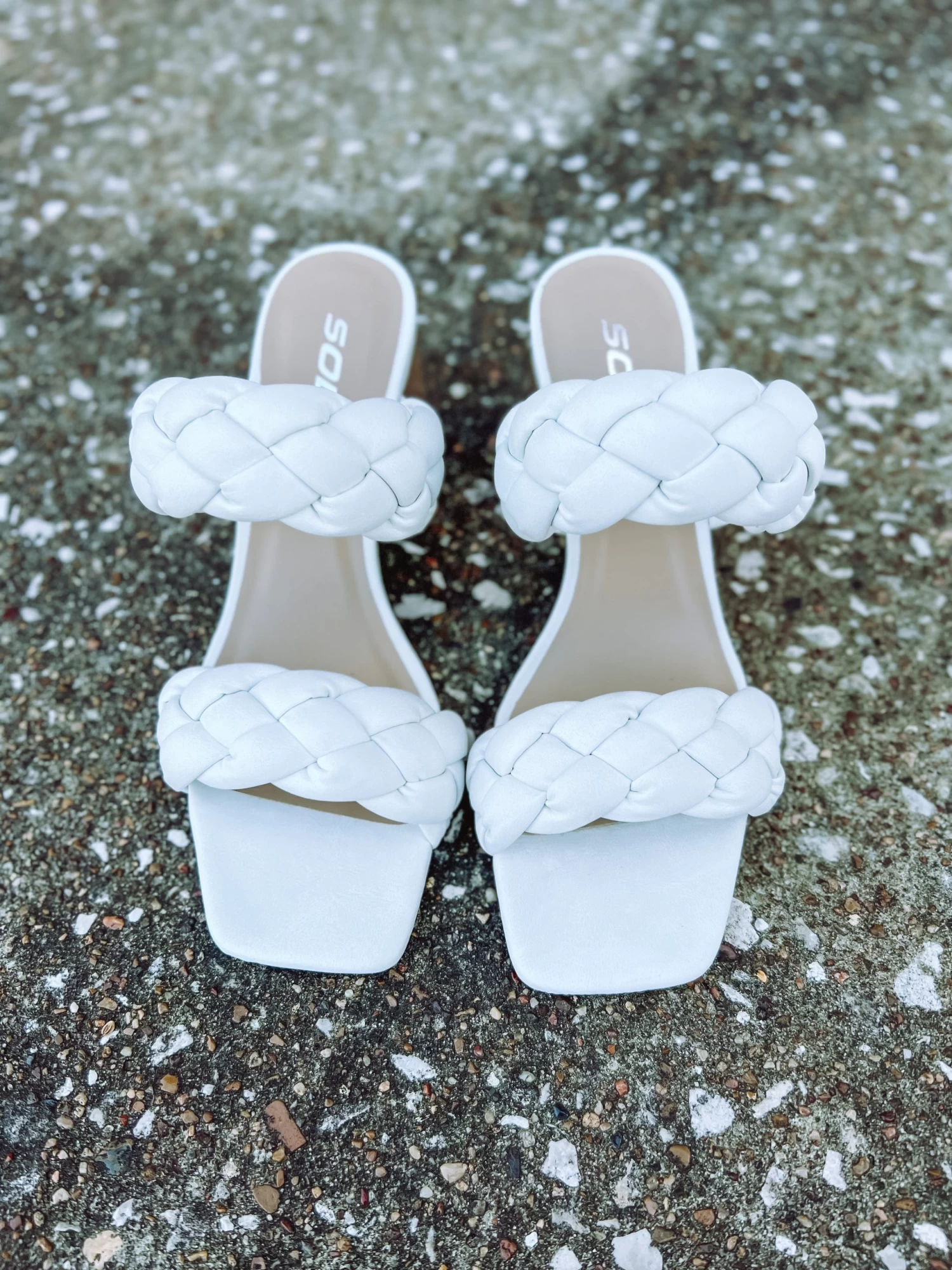 Buggy Braided Heels- White 2 Buggy Braided Heels- White - Image 2
