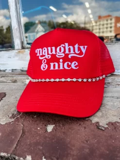 Naughty & Nice Rhinestone Cap
