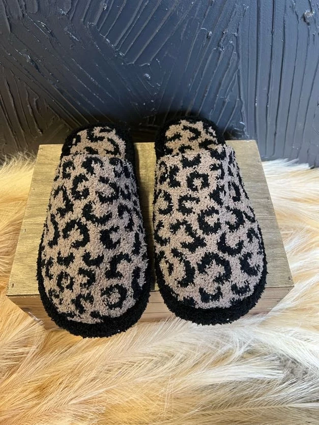 Wildest Dreams Leopard Slippers- Coffee 2 Wildest Dreams Leopard Slippers- Coffee - Image 2
