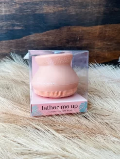 Lemon Lavender Silicone Body Scrubber- Peach