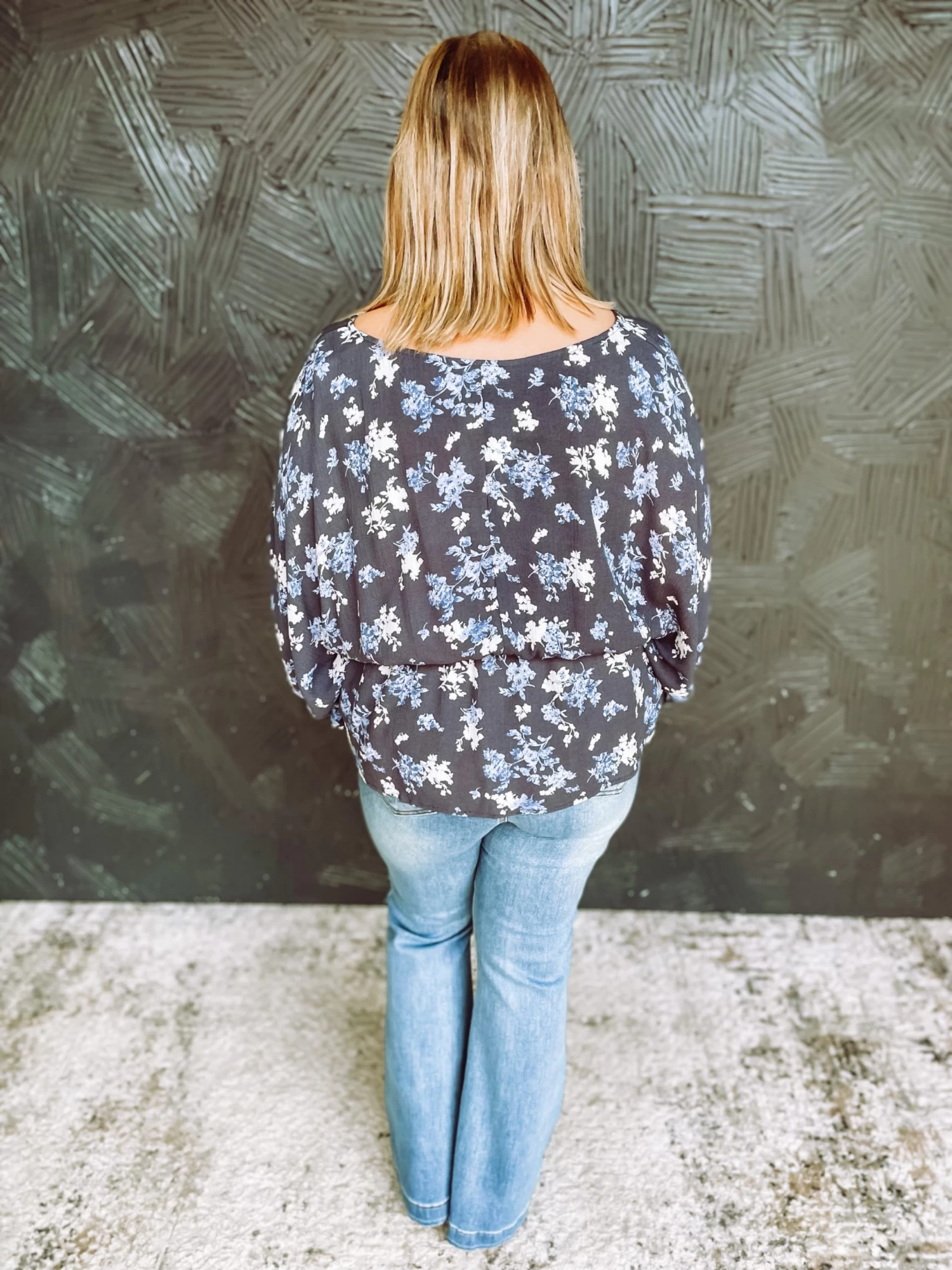 Clara Two Tone Leaf Print Balloon Sleeve Top 5 Clara Two Tone Leaf Print Balloon Sleeve Top - Image 5