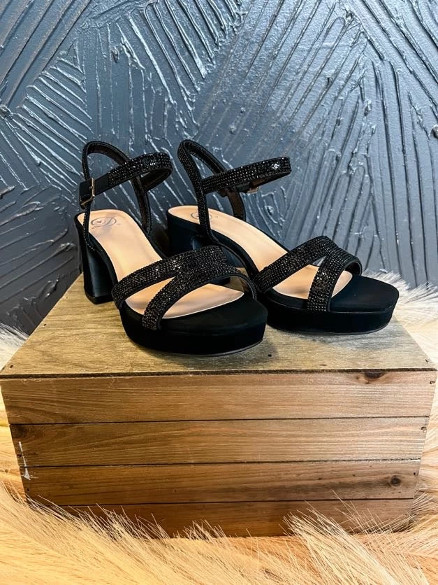 Noria Black Rhinestone Heels 1 Noria Black Rhinestone Heels