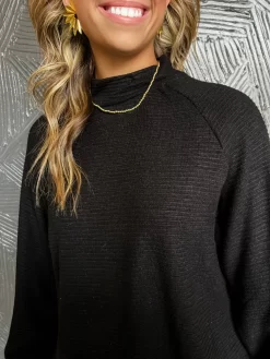 Take Me Away Mock Neck Knit Top- Black -Fashion Clothing Store 3b9a9dc4a3bd7c0a4c96acb2a9217fac scaled