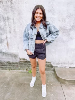 Ellie High Band Elastic Shorts- Black -Fashion Clothing Store 3d690088ec723837d0716f6bb5cb7826 scaled