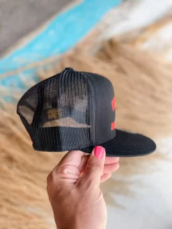 Hot Pink Direct Stitch Hat- Blk/Blk -Fashion Clothing Store 3f376da623e2eff7515983f8a803ce0b scaled