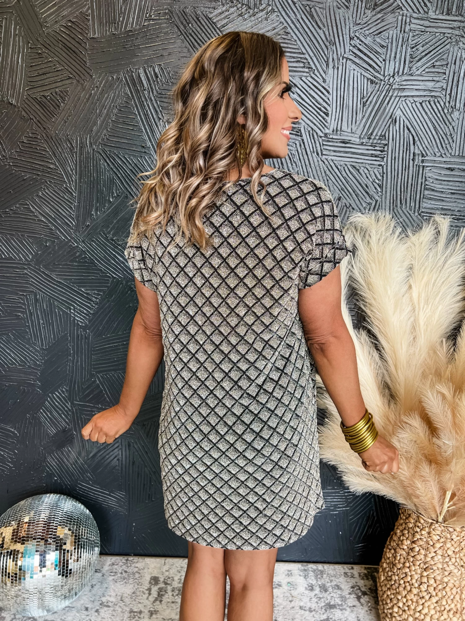 Take The Risk Sparkle V Neck Dress 4 Take The Risk Sparkle V Neck Dress - Image 4