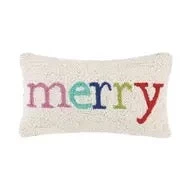 Merry Multi Christmas Hook Pillow