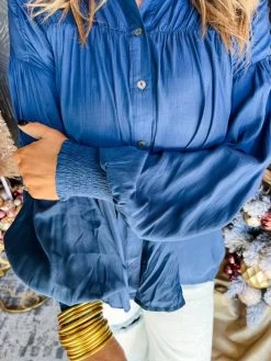 Into The Night Long Sleeve Button Top- Midnight 7 Into The Night Long Sleeve Button Top- Midnight -Fashion Clothing Store 425b262b5d02567d8c180043c86ca66a