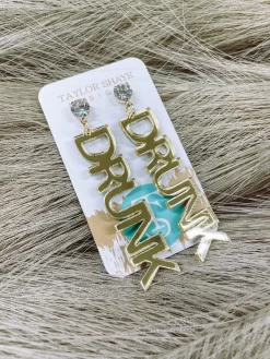 Lexie Gold Drunk Drop Earrings