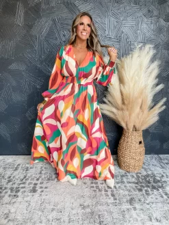 Charming Ways Abstract Maxi Dress
