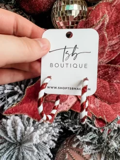 Candy Cane Red And White Hoops