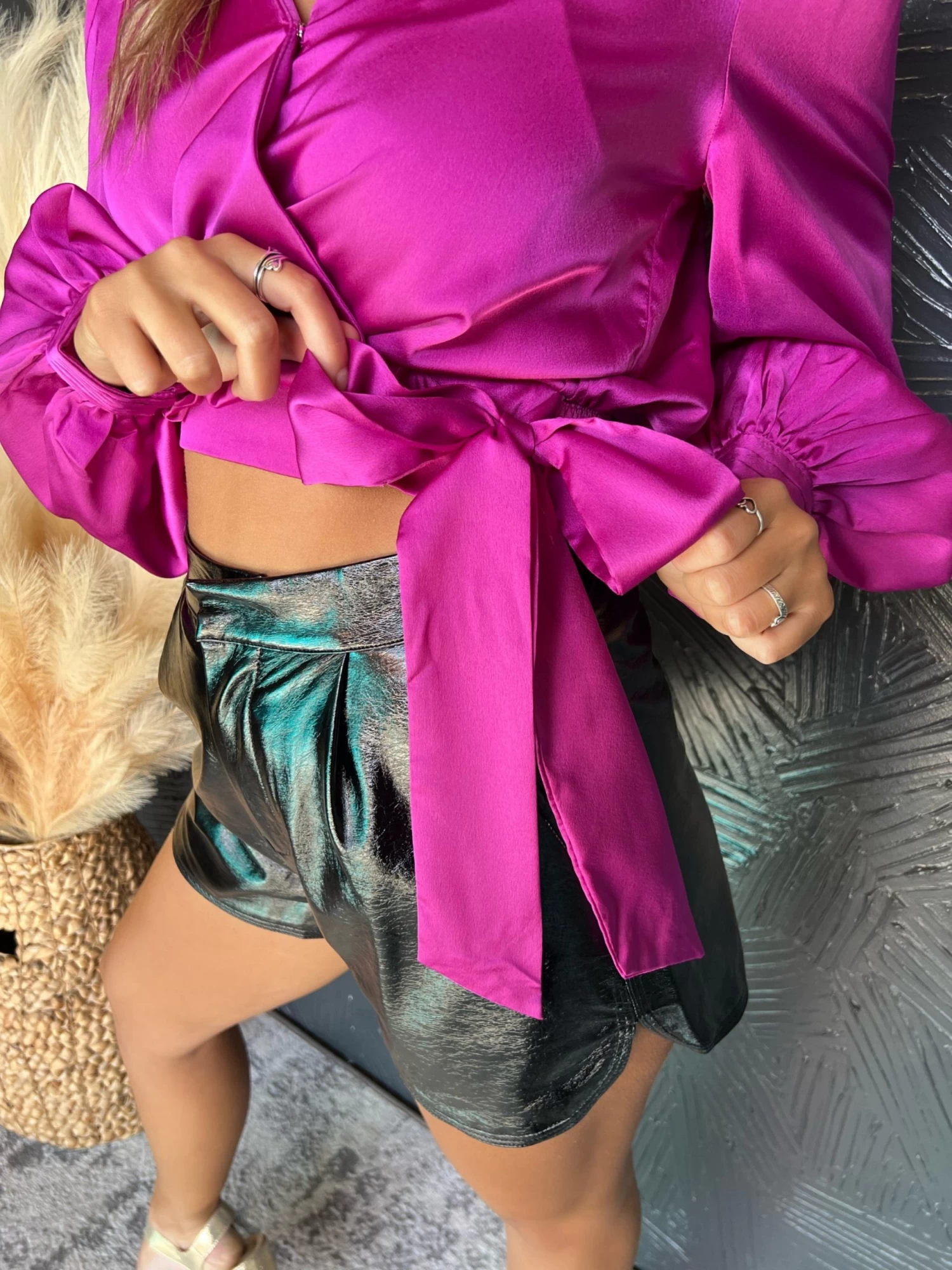 Simply Poise Satin Tie Top 5 Simply Poise Satin Tie Top - Image 5