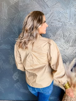 Working Nine To Five Puff Sleeve Button Down Top- Taupe 7 Working Nine To Five Puff Sleeve Button Down Top- Taupe -Fashion Clothing Store 49cc138b8400dfb1babf6182881fd377 scaled