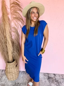 Royal Blue Cap Sleeve Midi Dress -Fashion Clothing Store 4b6922d467eabfdc0935cc2ac66557b5 scaled