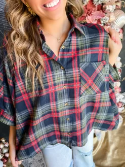 Heartwarming Moments Plaid Button Up Top- Navy 7 Heartwarming Moments Plaid Button Up Top- Navy -Fashion Clothing Store 4d058eb28118b3b05e53b24cf5b5234b scaled