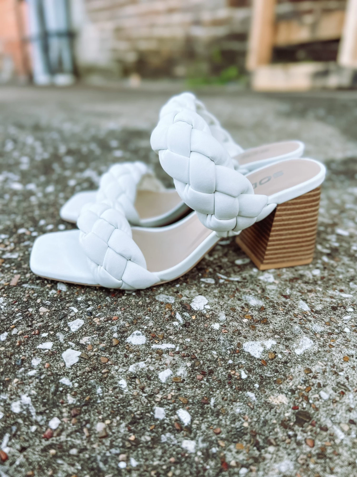 Buggy Braided Heels- White 4 Buggy Braided Heels- White - Image 4