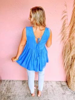 Blue Skies Embroidered Babydoll Top -Fashion Clothing Store 51e7ea365e7f64daf7ced621a6341cfd scaled