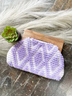 Boho Wood Clutch
