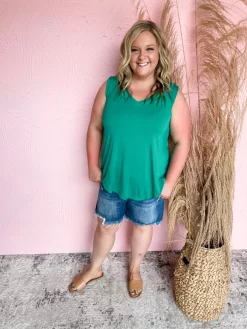 Good Days Ahead Hi Low Tank- Green -Fashion Clothing Store 53ae15f7fa446ef5bfb6bf7064449612 scaled