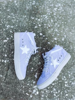 Paulina Star Sneaker- Lilac Canvas
