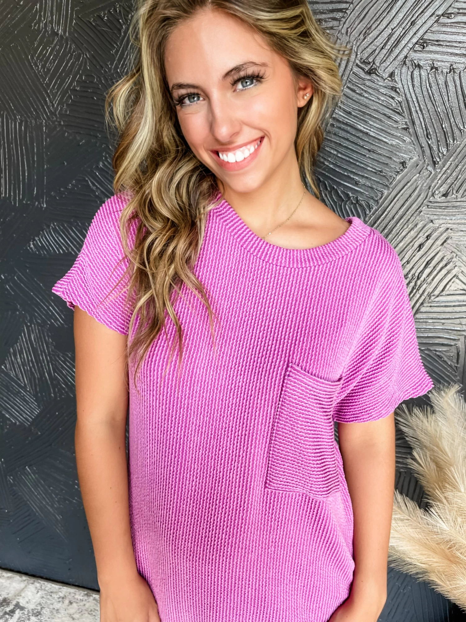 Be The Light Ribbed Pocket Dress- Purple 3 Be The Light Ribbed Pocket Dress- Purple - Image 3