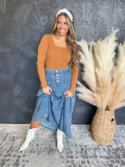 Where I Belong Basic Bodysuit- Mocha