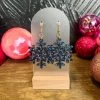 Lagoon Blue- Snowflake Dangle Earrings