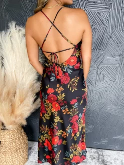 Date Night Floral Satin Split Dress- Black 7 Date Night Floral Satin Split Dress- Black -Fashion Clothing Store 652fb4c21945e0cba240adf7b190310e scaled