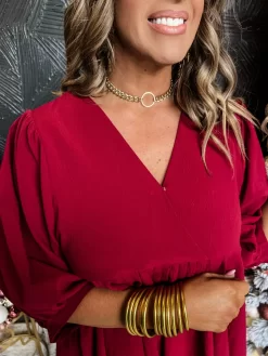 If The Shoe Fits Babydoll Dress- Burgundy -Fashion Clothing Store 658c25734aae91ee787a44f23af17eca scaled