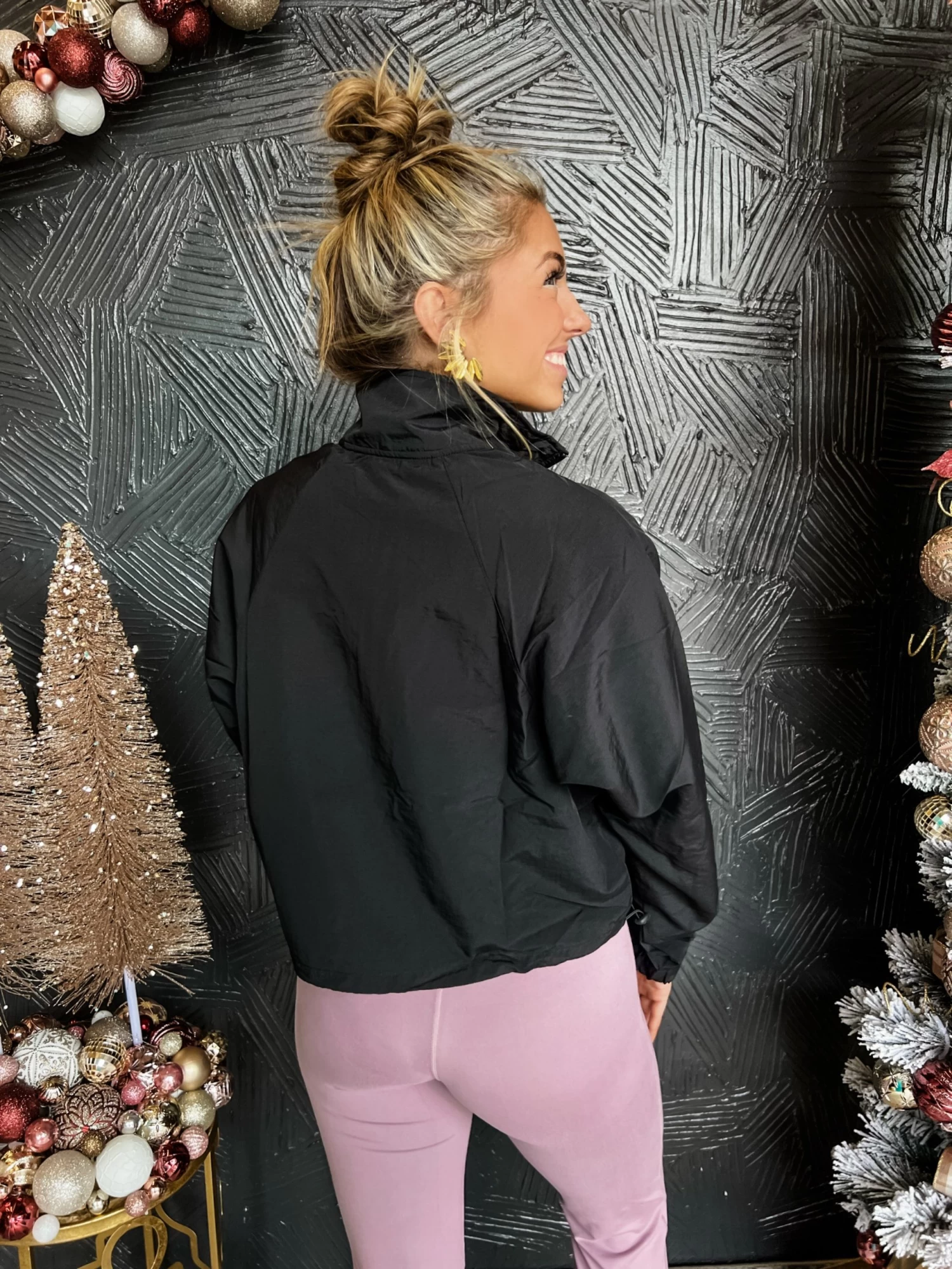 Edgy And Fun Cropped Jacket- Black 5 Edgy And Fun Cropped Jacket- Black - Image 5