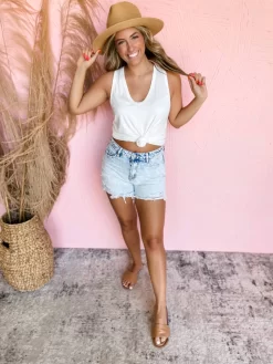 Ivory Scoop Neck Tank Top