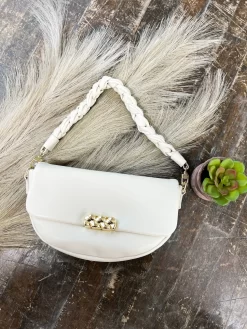 Autumn Crossbody With Braided Strap- Ivory